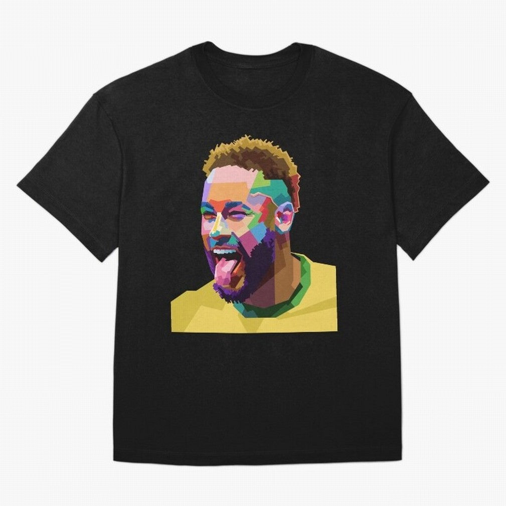 Neymar Brazil Squad Team Pop Art Classic T-Shirt Relive the Noise and Pride of the FIFA World Cup 2026 USA Canada Mexico Journey through Cristiano Ronaldo Highlights, Netherlands Pride, Sports Nostalgia, International Competition, Famous Players