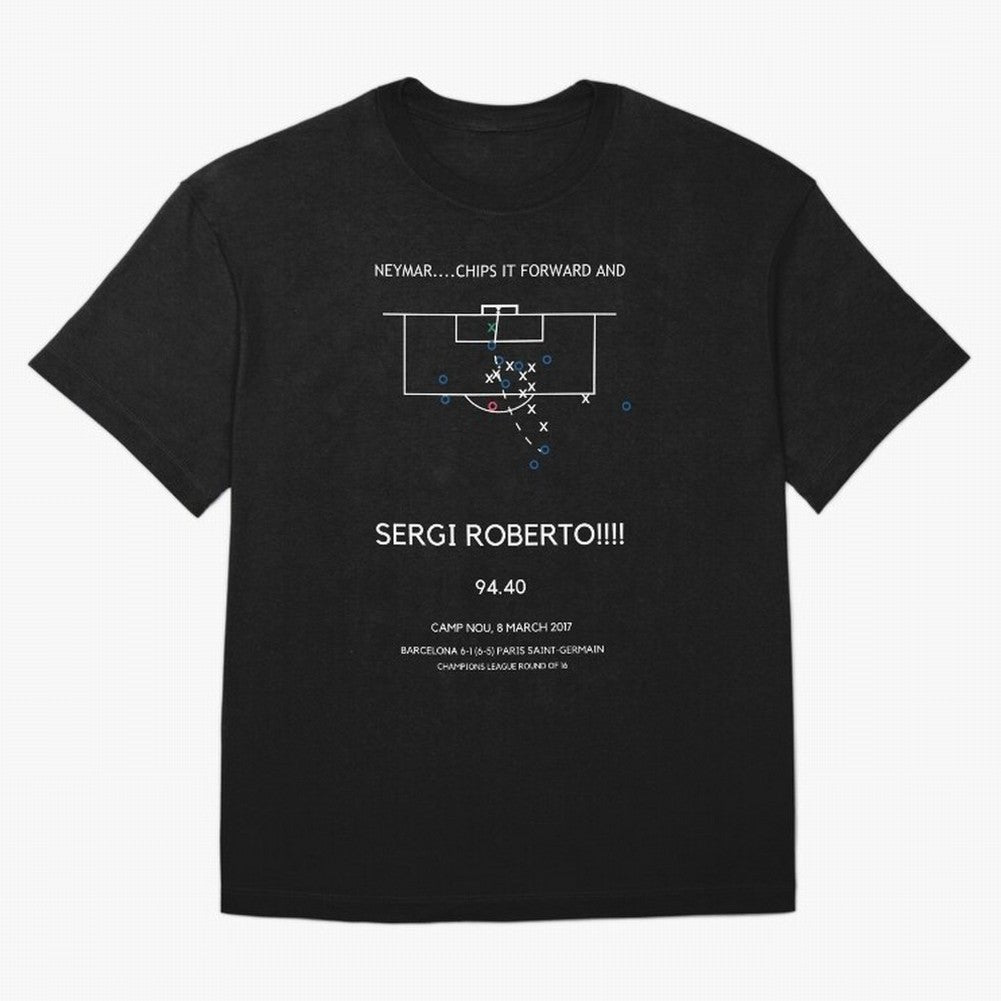 Sergi Roberto Winning Goal vs PSG (La Remontada) Classic T-Shirt Fuel the Hype around FIFA World Cup 2026 for Fans of CR7 and Portugal, Spain and Germany, Bringing Match Day Excitement, Supporter Culture, Golden Goals and Global Football Passion;