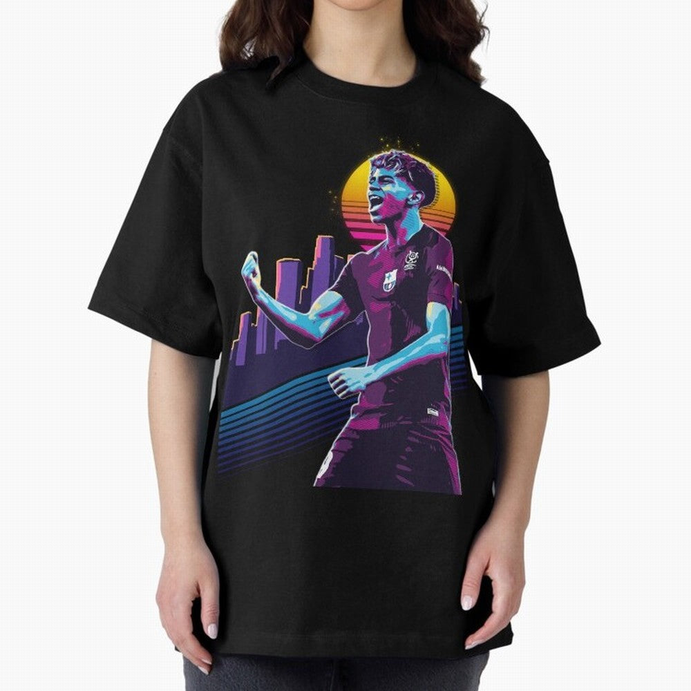 Lamine Yamal celebration 3 Oversized T-Shirt Bring Home the FIFA World Cup 2026 Journey through Mbappe and Neymar Highlights, Argentina, France and Brazil Pride, Stadium Chants, National Pride, Trophy Dreams and Unforgettable Football Memories;