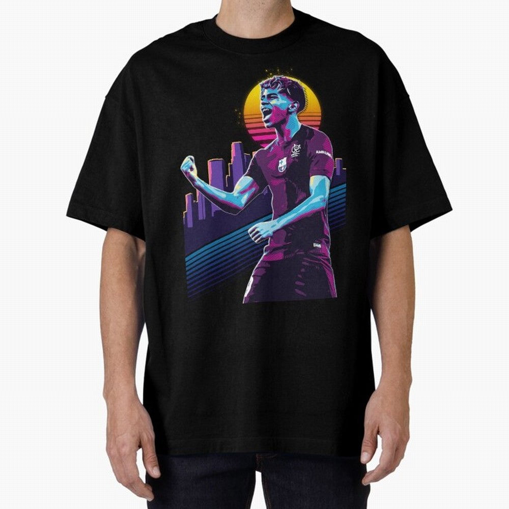 Lamine Yamal celebration 3 Oversized T-Shirt Bring Home the FIFA World Cup 2026 Journey through Mbappe and Neymar Highlights, Argentina, France and Brazil Pride, Stadium Chants, National Pride, Trophy Dreams and Unforgettable Football Memories;