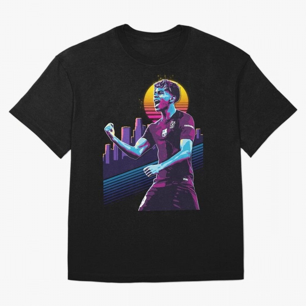Lamine Yamal celebration 3 Oversized T-Shirt Bring Home the FIFA World Cup 2026 Journey through Mbappe and Neymar Highlights, Argentina, France and Brazil Pride, Stadium Chants, National Pride, Trophy Dreams and Unforgettable Football Memories;
