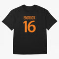 Football Player #16 | Soccer Sports (Orange Design) Classic T-Shirt Show Up for the Glory of Global Football Passion for FIFA World Cup 2026, Capturing Neymar, Spain and Netherlands, Match Day Excitement, Supporter Culture, Golden Goals and Global