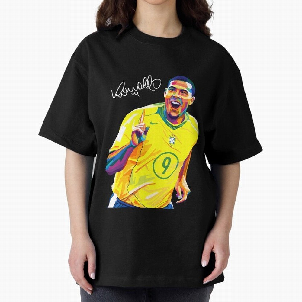Ronaldo 9 Wpap Pop Art Oversized T-Shirt Show Up for the Glory of FIFA World Cup 2026 USA Canada Mexico for Fans of Messi, CR7 and Mbappe and England and Germany, Bringing Retro Football Energy, Iconic Rivalries, Trophy Chase Drama and Stadium