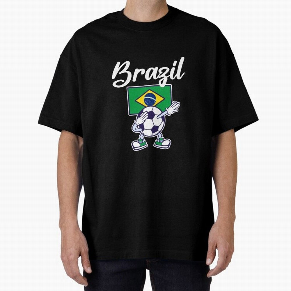 BRAZIL - Dabbing Football Soccer Ball - BRAZIL Classic T-Shirt Celebrate Soccer Greatness during FIFA World Cup 2026 Celebrating Cristiano Ronaldo, Haaland and CR7, Argentina, France and Brazil Energy, Goal Celebration Energy, Supporter Heritage,