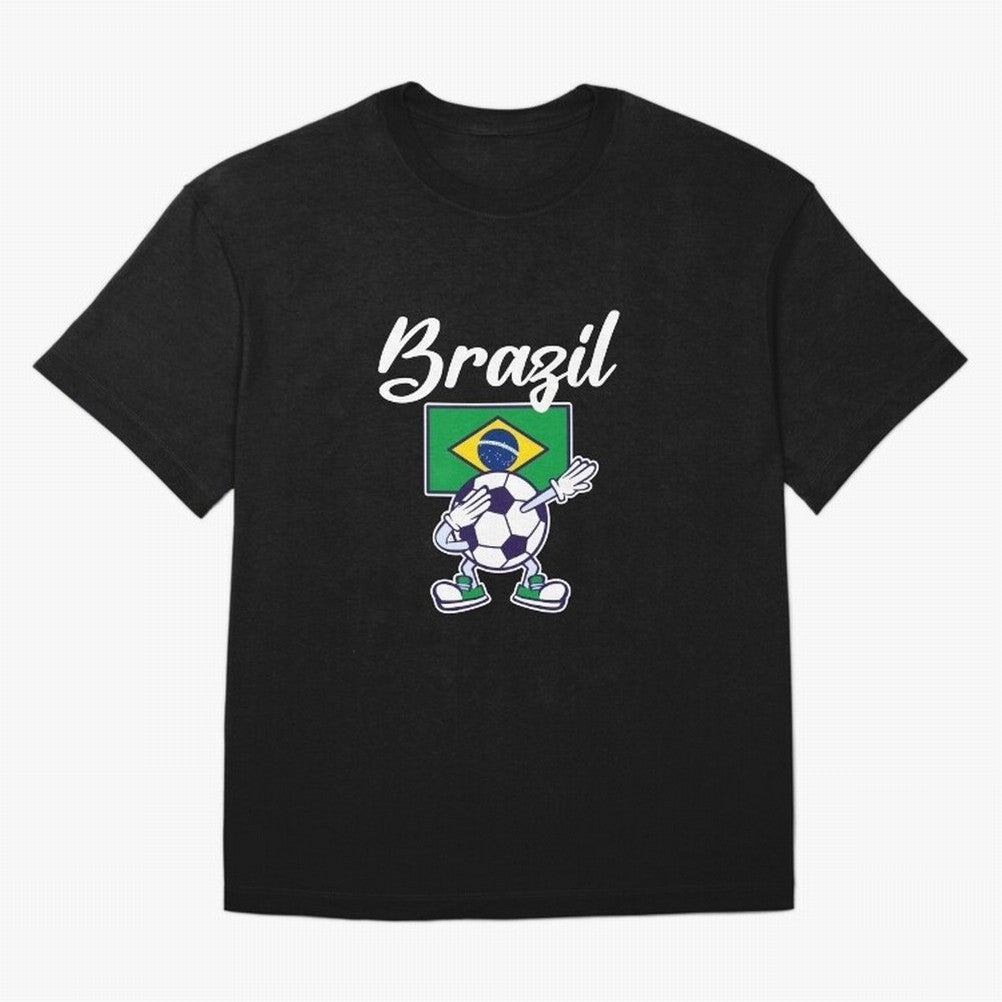 BRAZIL - Dabbing Football Soccer Ball - BRAZIL Classic T-Shirt Celebrate Soccer Greatness during FIFA World Cup 2026 Celebrating Cristiano Ronaldo, Haaland and CR7, Argentina, France and Brazil Energy, Goal Celebration Energy, Supporter Heritage,