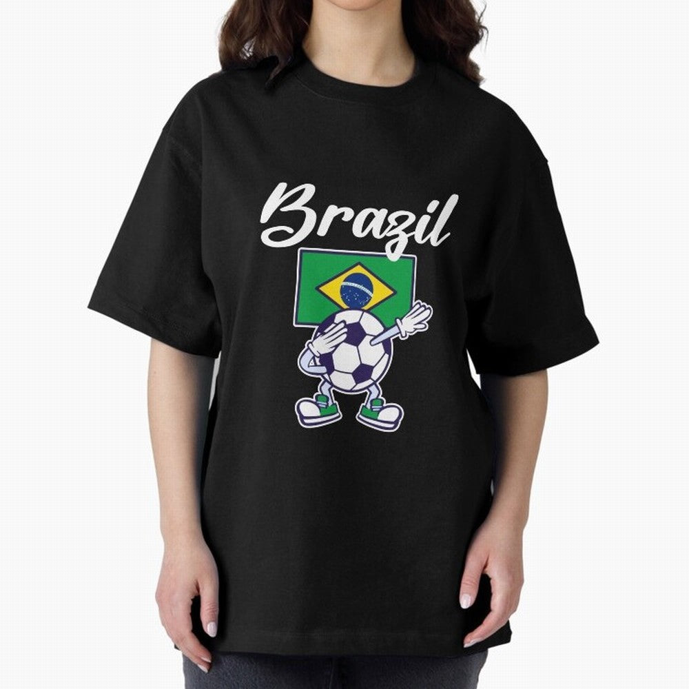 BRAZIL - Dabbing Football Soccer Ball - BRAZIL Classic T-Shirt Celebrate Soccer Greatness during FIFA World Cup 2026 Celebrating Cristiano Ronaldo, Haaland and CR7, Argentina, France and Brazil Energy, Goal Celebration Energy, Supporter Heritage,