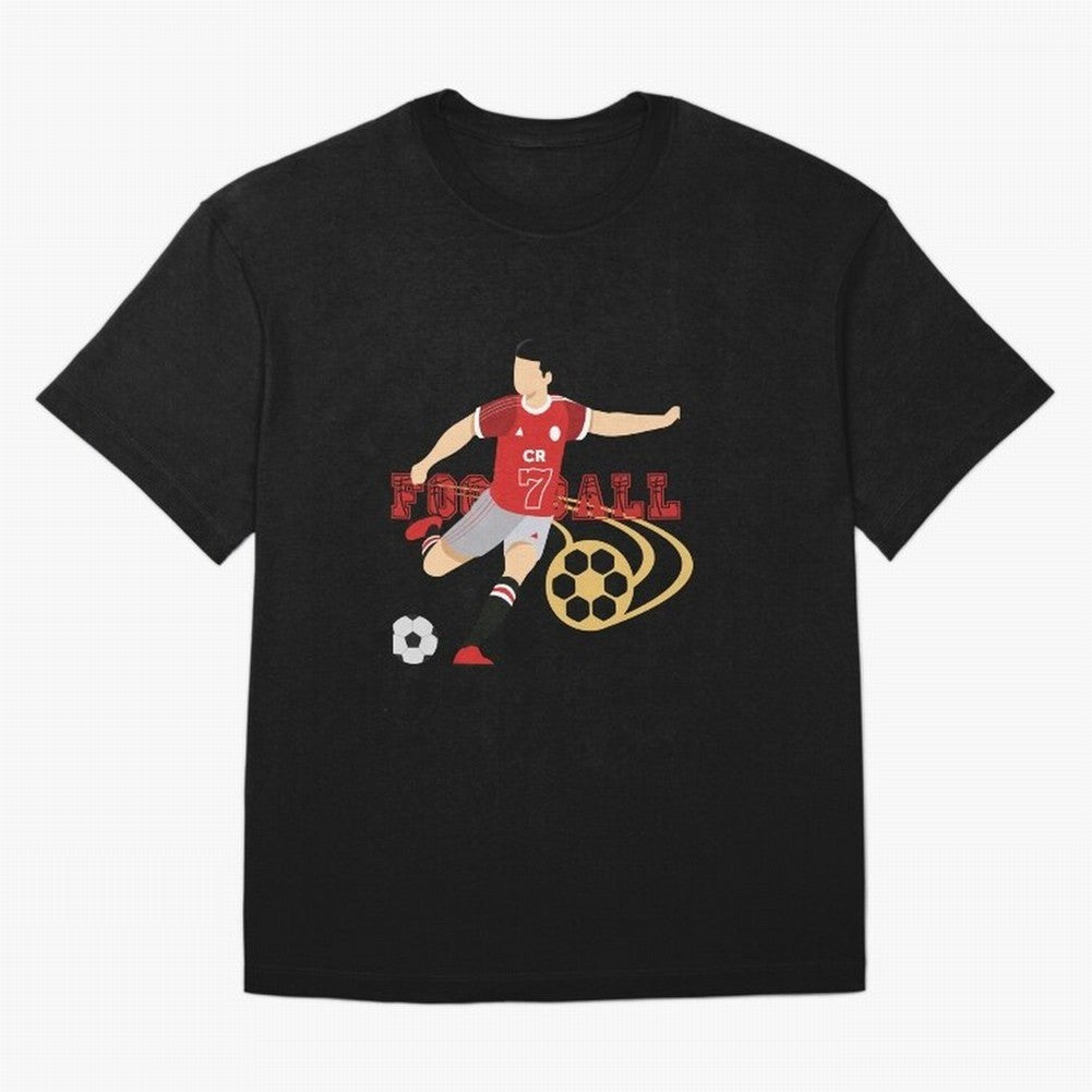 Ronaldo Football Icon Oversized T-Shirt Elevate the FIFA World Cup 2026 Journey through Messi and Cristiano Ronaldo Highlights, France and Portugal Pride, Retro Football Energy, Iconic Rivalries, Trophy Chase Drama and Stadium Atmosphere; Perfect