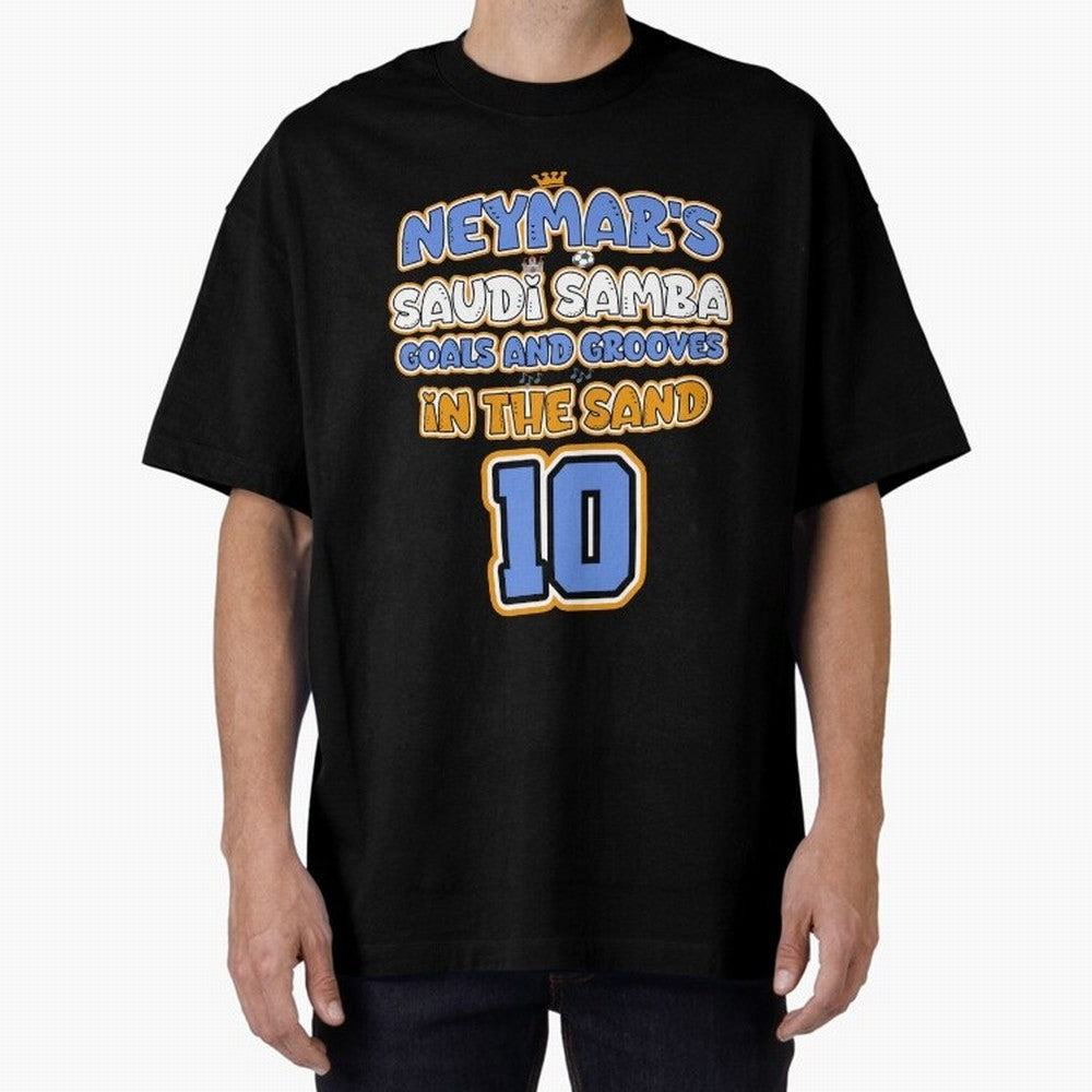 SAUDI SAMBA GOALS & GROOVES Oversized T-Shirt Represent Fans Who Live for FIFA World Cup 2026 for Fans of Messi and Cristiano Ronaldo and England, Bringing Tournament Hype, Historic Matchups, Family Viewing Parties and Global Sports Pride; Created