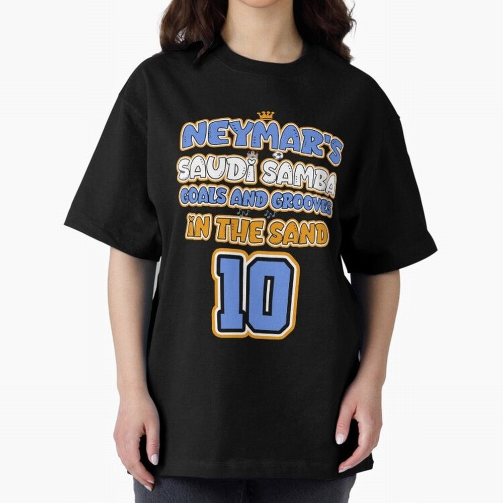 SAUDI SAMBA GOALS & GROOVES Oversized T-Shirt Represent Fans Who Live for FIFA World Cup 2026 for Fans of Messi and Cristiano Ronaldo and England, Bringing Tournament Hype, Historic Matchups, Family Viewing Parties and Global Sports Pride; Created