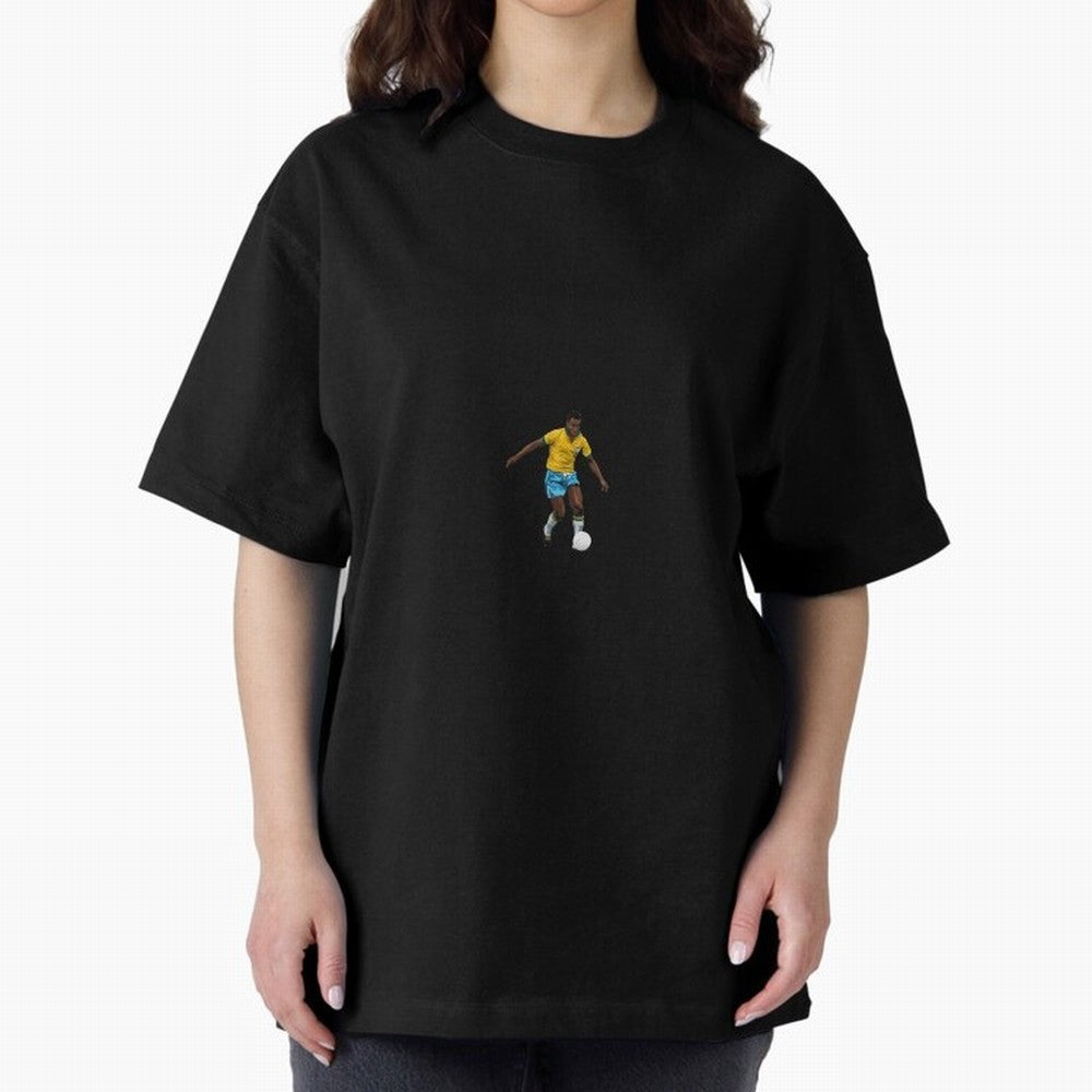 Pele Minimalist Oversized T-Shirt Fuel Your Fan Pride for FIFA World Cup 2026 USA Canada Mexico Featuring Mbappe and Neymar, Argentina Energy, Worldwide Fan Energy, Dramatic Goals, Stadium Lights and Championship Celebrations; Ideal for Passionate