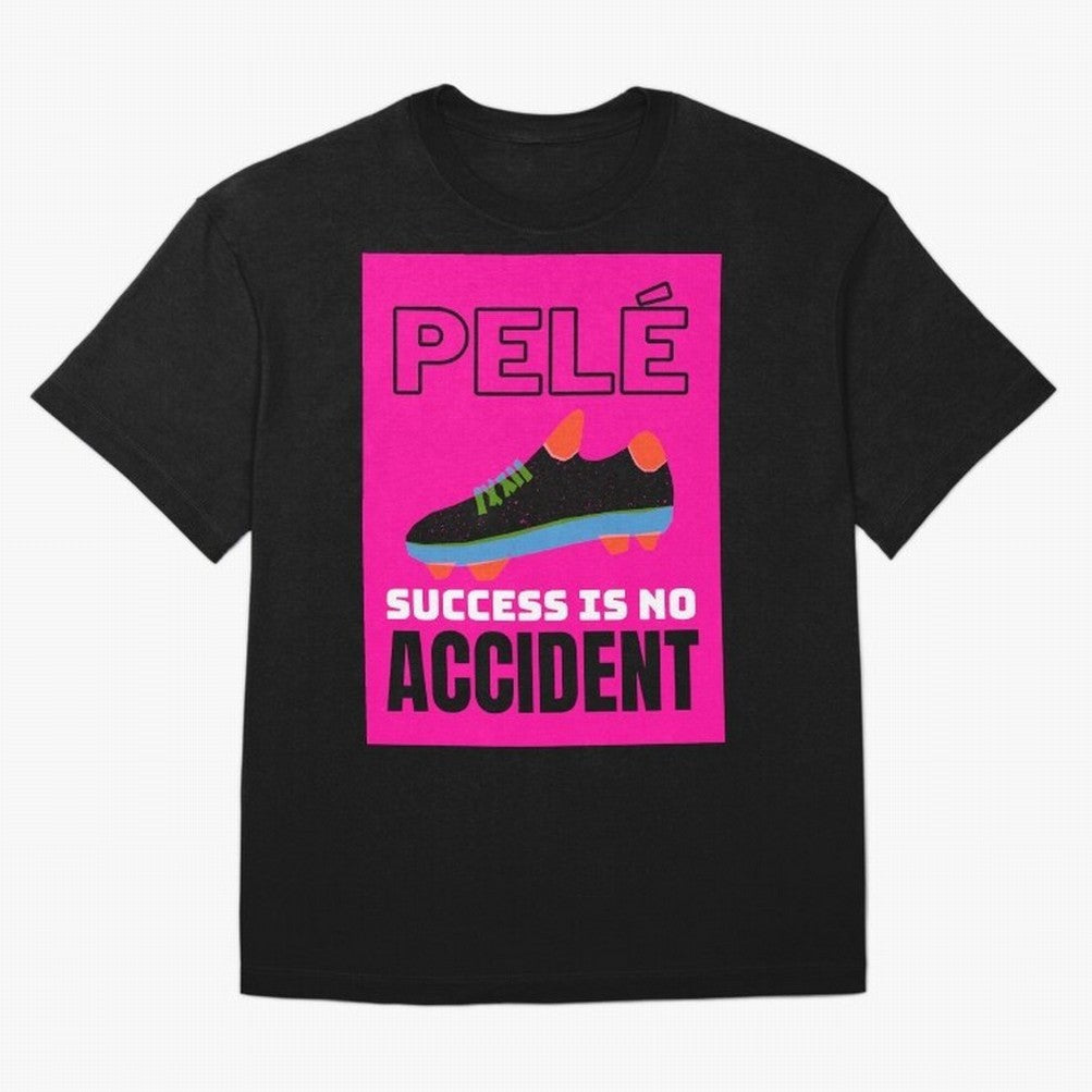 Pele Quote Success Is No Accident Graphic Classic T-Shirt Bring Global Football Passion for FIFA World Cup 2026 Group Stage, Inspired by Mbappe, Netherlands, Champion Mindset, Group Stage Buzz, Knockout Tension and Passionate Fan Culture; Made for