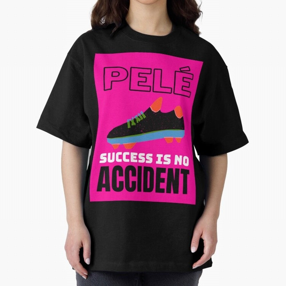 Pele Quote Success Is No Accident Graphic Classic T-Shirt Bring Global Football Passion for FIFA World Cup 2026 Group Stage, Inspired by Mbappe, Netherlands, Champion Mindset, Group Stage Buzz, Knockout Tension and Passionate Fan Culture; Made for