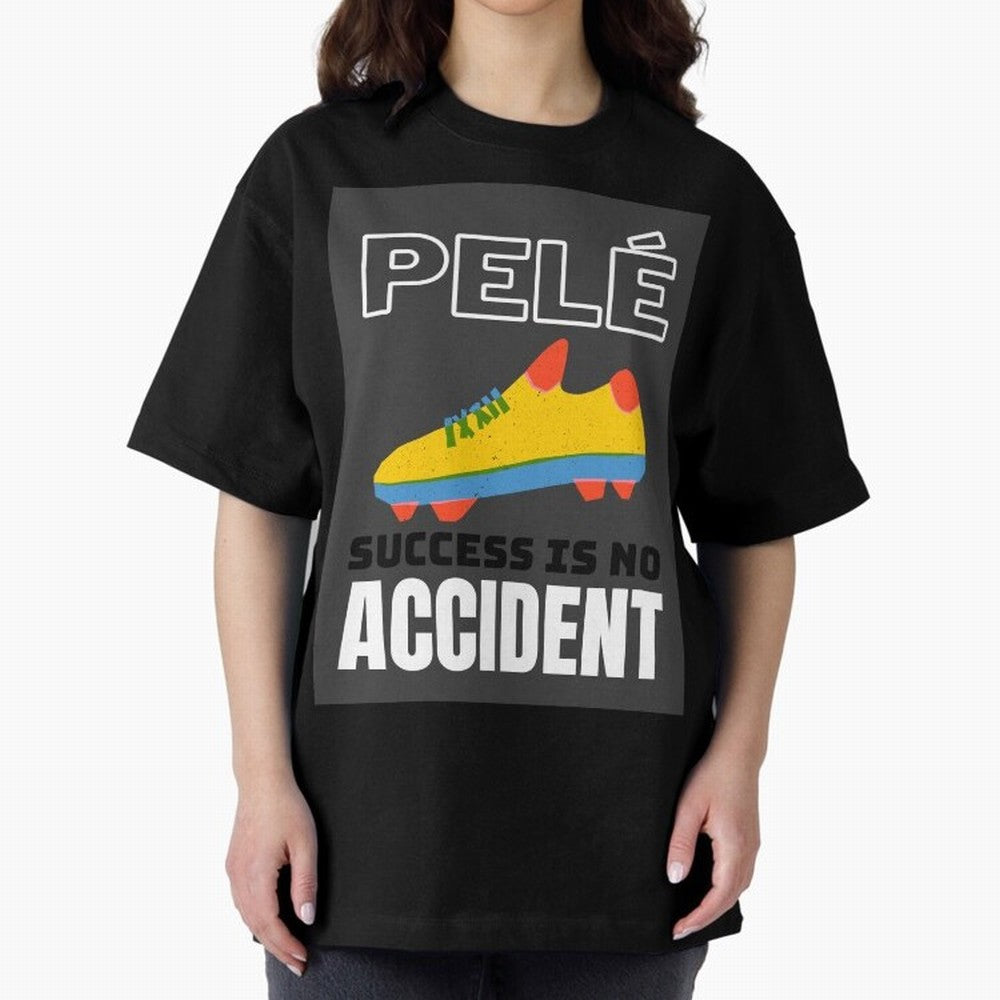 Pele Quote Success Is No Accident Graphic Classic T-Shirt Join Supporters Worldwide for FIFA World Cup 2026 USA Canada Mexico for Fans of CR7 and Messi and France, Bringing Football Passion, Legendary Performances, Festival Vibes and Supporter