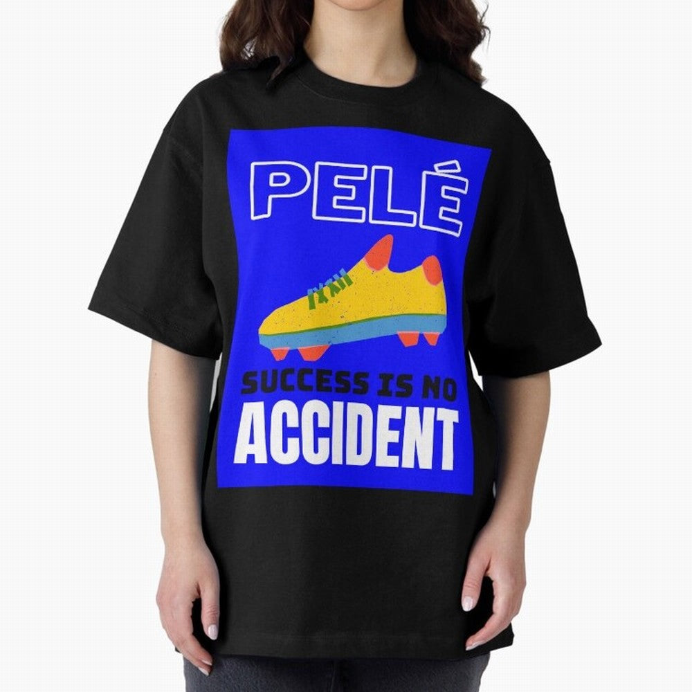 Pele Quote Success Is No Accident Graphic Classic T-Shirt Celebrate Match Day Hype around FIFA World Cup 2026, Neymar, Haaland and Cristiano Ronaldo, England, France and Netherlands, Stadium Chants, National Pride, Trophy Dreams and Unforgettable