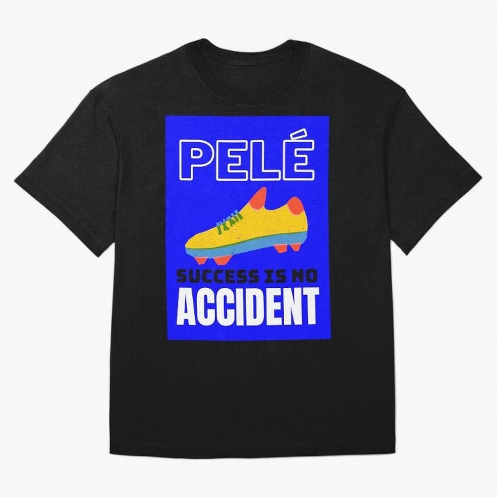 Pele Quote Success Is No Accident Graphic Classic T-Shirt Celebrate Match Day Hype around FIFA World Cup 2026, Neymar, Haaland and Cristiano Ronaldo, England, France and Netherlands, Stadium Chants, National Pride, Trophy Dreams and Unforgettable