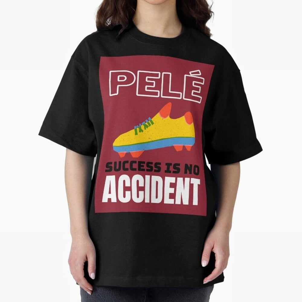 Pele Quote Success Is No Accident Graphic Classic T-Shirt Celebrate Soccer Greatness during FIFA World Cup 2026 USA Canada Mexico Spirit, Filled with Argentina, France and Brazil, Haaland, Match Day Excitement, Supporter Culture, Golden Goals and
