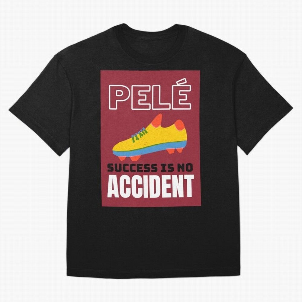 Pele Quote Success Is No Accident Graphic Classic T-Shirt Celebrate Soccer Greatness during FIFA World Cup 2026 USA Canada Mexico Spirit, Filled with Argentina, France and Brazil, Haaland, Match Day Excitement, Supporter Culture, Golden Goals and