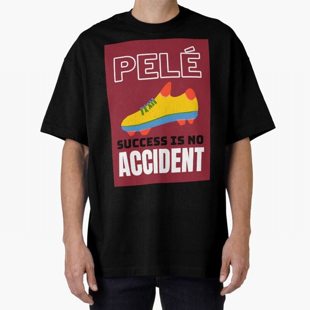 Pele Quote Success Is No Accident Graphic Classic T-Shirt Celebrate Soccer Greatness during FIFA World Cup 2026 USA Canada Mexico Spirit, Filled with Argentina, France and Brazil, Haaland, Match Day Excitement, Supporter Culture, Golden Goals and