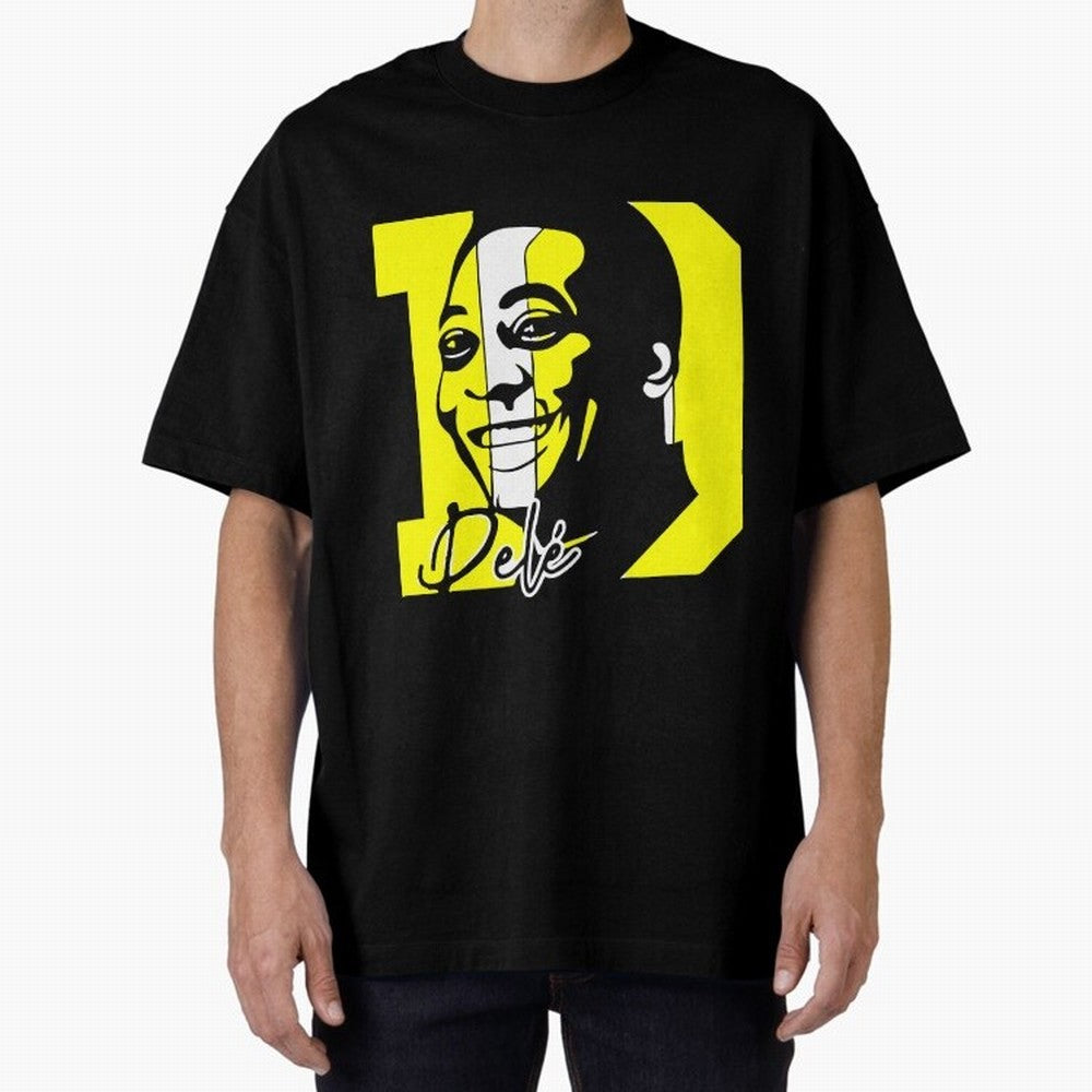 Pele Soccer Brazil Player, RIP Pele - pel¨¦ [HiSVG.CoM] Oversized T-Shirt Show Championship Spirit for FIFA World Cup 2026 for Fans of Cristiano Ronaldo, Haaland and CR7 and Argentina and Brazil, Bringing Soccer Culture, Superstar Moments, National