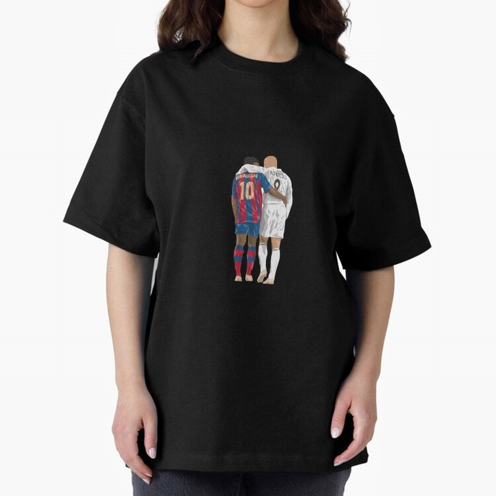 Ronaldinho, Ronaldo Minimalist Oversized T-Shirt Remember FIFA World Cup 2026 Group Stage for Fans of CR7 and Messi and Brazil, Bringing Stadium Memories, Football Loyalty, International Chants and Championship Tradition; Perfect for Fans,