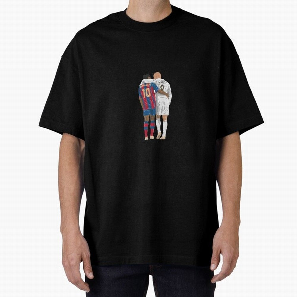 Ronaldinho, Ronaldo Minimalist Oversized T-Shirt Remember FIFA World Cup 2026 Group Stage for Fans of CR7 and Messi and Brazil, Bringing Stadium Memories, Football Loyalty, International Chants and Championship Tradition; Perfect for Fans,