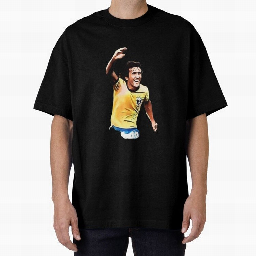 Legends of The Beautiful Game Cartoon Collection Legends Arthur Zico 2 Cartoon Artwork134 Oversized T-Shirt Make the Season About FIFA World Cup 2026 USA Canada Mexico for Fans of Messi and Brazil, Bringing Championship Spirit, Famous Goals,