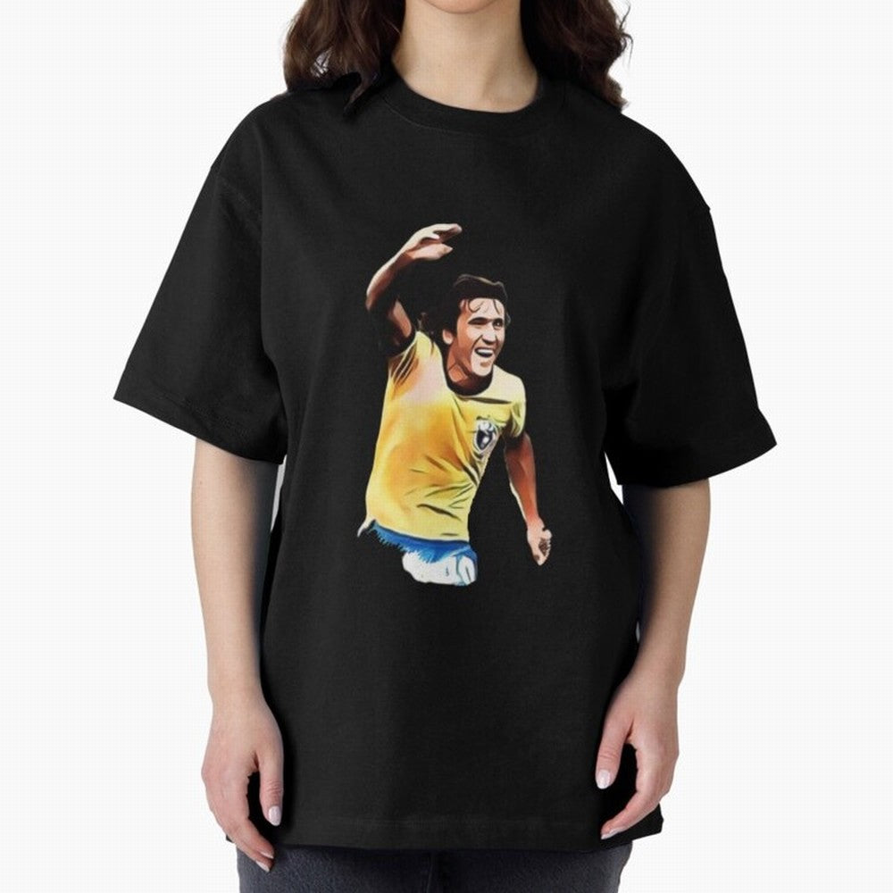 Legends of The Beautiful Game Cartoon Collection Legends Arthur Zico 2 Cartoon Artwork134 Oversized T-Shirt Make the Season About FIFA World Cup 2026 USA Canada Mexico for Fans of Messi and Brazil, Bringing Championship Spirit, Famous Goals,