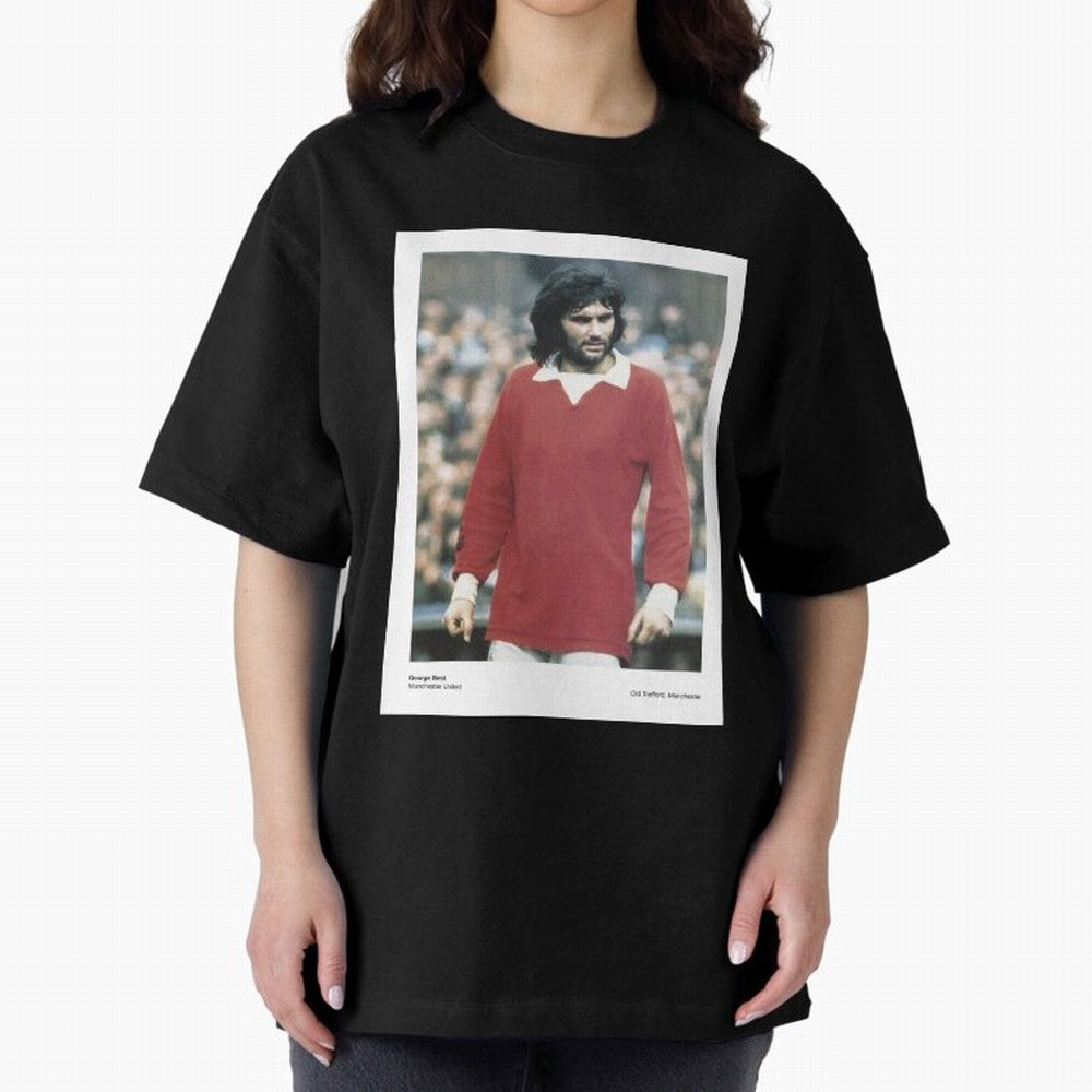 George Best Manchester United1 Oversized T-Shirt Enjoy FIFA World Cup 2026 Spirit, Connected to Brazil, Cristiano Ronaldo, Global Supporter Spirit, Legendary Goals, National Colors and Tournament Celebration; Ideal for Football Dads, Football Moms,