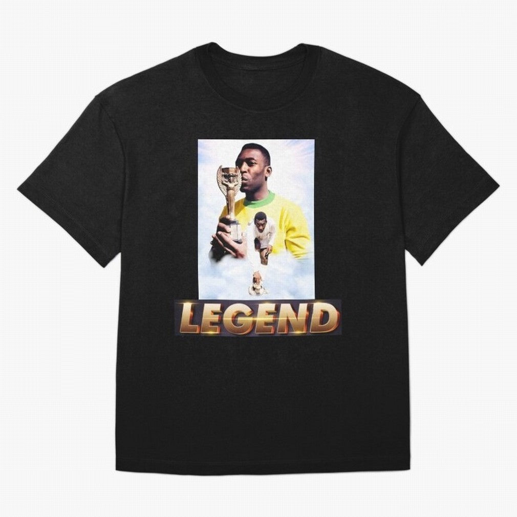 Signed Pele Shirt Classic T-Shirt Spotlight Global Football Passion for FIFA World Cup 2026 USA Canada Mexico, with Messi and Cristiano Ronaldo, England, France and Netherlands, Soccer Culture, Superstar Moments, National Team Dreams and