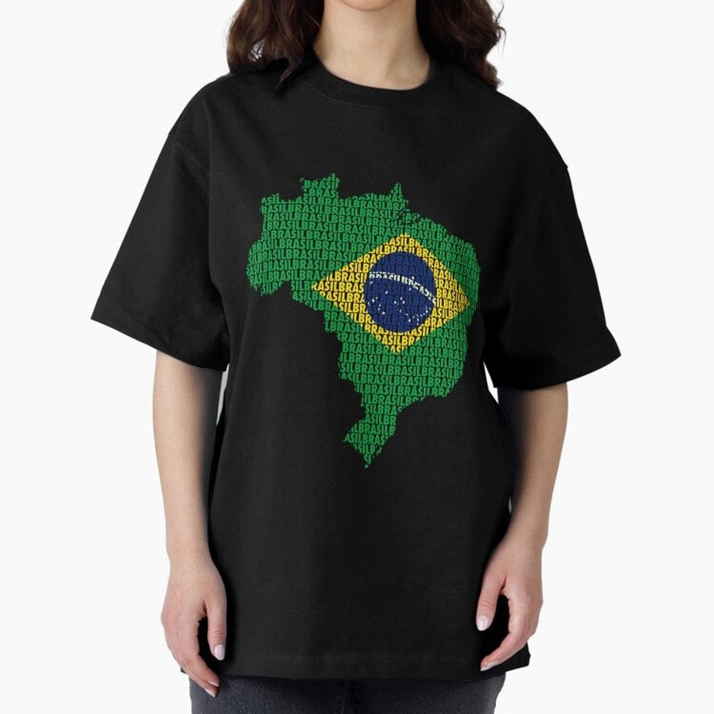 Map of Brazil (Brasil) Classic T-Shirt Celebrate the Magic of Global Football Passion for FIFA World Cup 2026, Celebrating Cristiano Ronaldo, Spain, Supporter Pride, Iconic Celebrations, Legendary Names and Global Match Day Energy; Created for