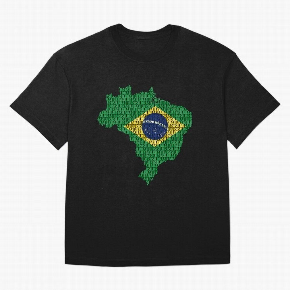 Map of Brazil (Brasil) Classic T-Shirt Celebrate the Magic of Global Football Passion for FIFA World Cup 2026, Celebrating Cristiano Ronaldo, Spain, Supporter Pride, Iconic Celebrations, Legendary Names and Global Match Day Energy; Created for
