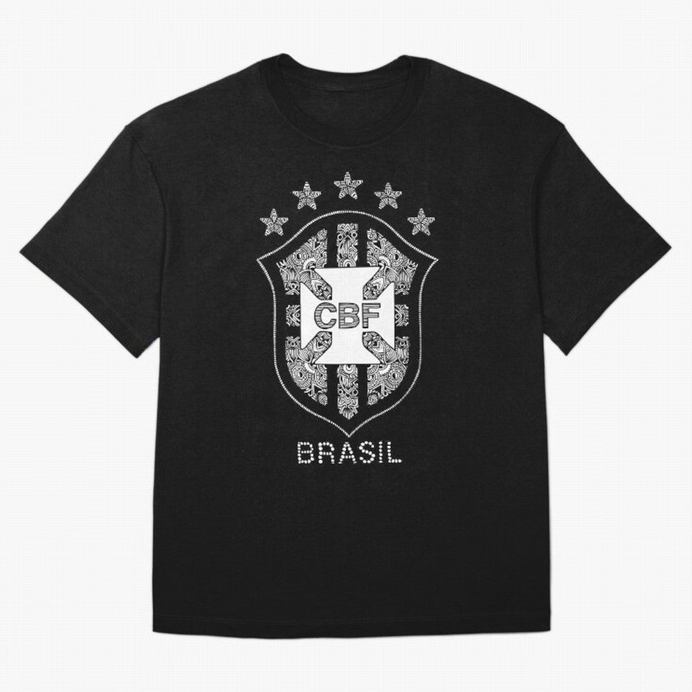 BRASIL NATIONAL FOOTBALL TEAM LOGO Oversized T-Shirt Celebrate the Road through FIFA World Cup 2026 Filled with Messi, France and Portugal Energy, Football Festival Excitement, Trophy Ambitions, Country Rivalries and Star Player Buzz; Ideal for