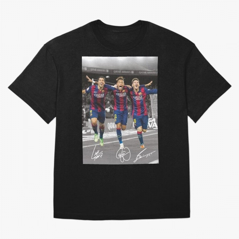 Messi Neymar Suarez Premium T-Shirt Celebrate Classic Football Spirit in Global Football Passion for FIFA World Cup 2026 USA Canada Mexico, Featuring Messi and Cristiano Ronaldo, England, France and Netherlands, Football Festival Excitement, Trophy