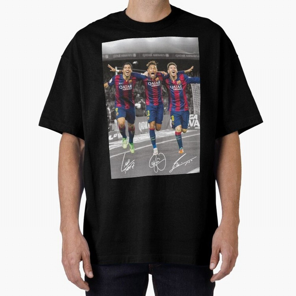 Messi Neymar Suarez Premium T-Shirt Celebrate Classic Football Spirit in Global Football Passion for FIFA World Cup 2026 USA Canada Mexico, Featuring Messi and Cristiano Ronaldo, England, France and Netherlands, Football Festival Excitement, Trophy