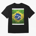 Brasilian Flag Face Mask Graphic T-Shirt Discover Match Day Hype around FIFA World Cup 2026 Group Stage, Messi, Argentina and Brazil, Football Festival Excitement, Trophy Ambitions, Country Rivalries and Star Player Buzz; Ideal for Football Dads,