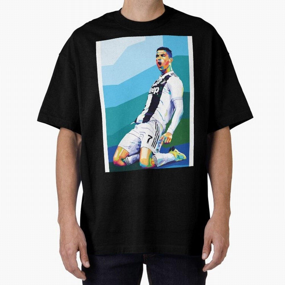 Cristiano Ronaldo Celebration Pop Art Graphic T-Shirt Enjoy FIFA World Cup 2026 Spirit, Connected to Brazil, Cristiano Ronaldo, Global Supporter Spirit, Legendary Goals, National Colors and Tournament Celebration; Ideal for Football Dads, Football