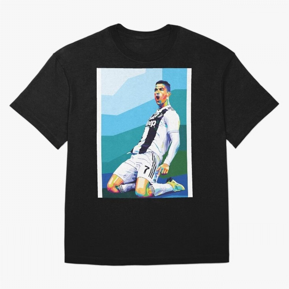 Cristiano Ronaldo Celebration Pop Art Graphic T-Shirt Enjoy FIFA World Cup 2026 Spirit, Connected to Brazil, Cristiano Ronaldo, Global Supporter Spirit, Legendary Goals, National Colors and Tournament Celebration; Ideal for Football Dads, Football