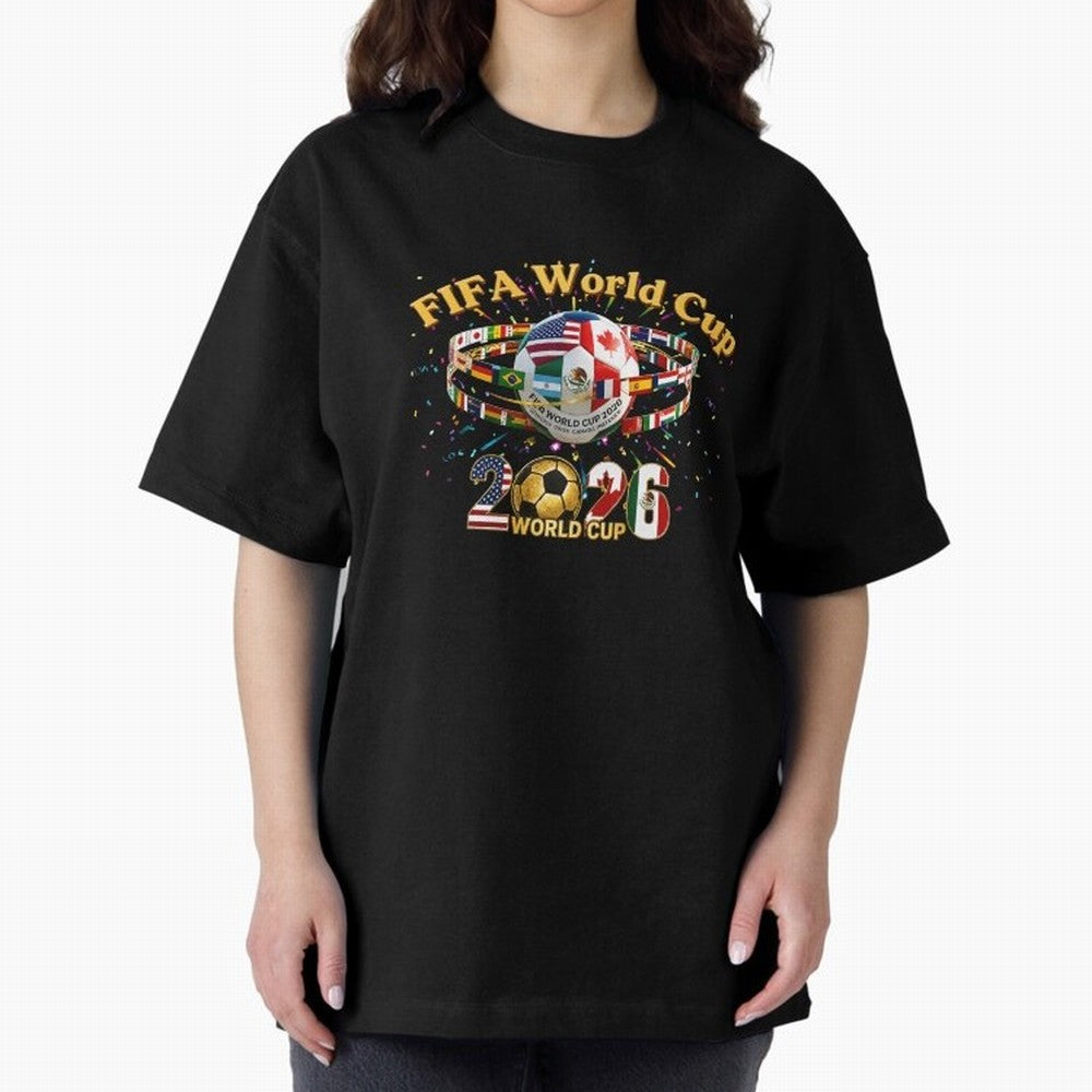 2026 World Cup Soccer World Flags Stadium Graphic Classic T-Shirt Join the Global Buzz around Match Day Hype around FIFA World Cup 2026 USA Canada Mexico, Mbappe, Brazil, Portugal and Argentina, Vintage Soccer Flavor, Modern Football Stars,