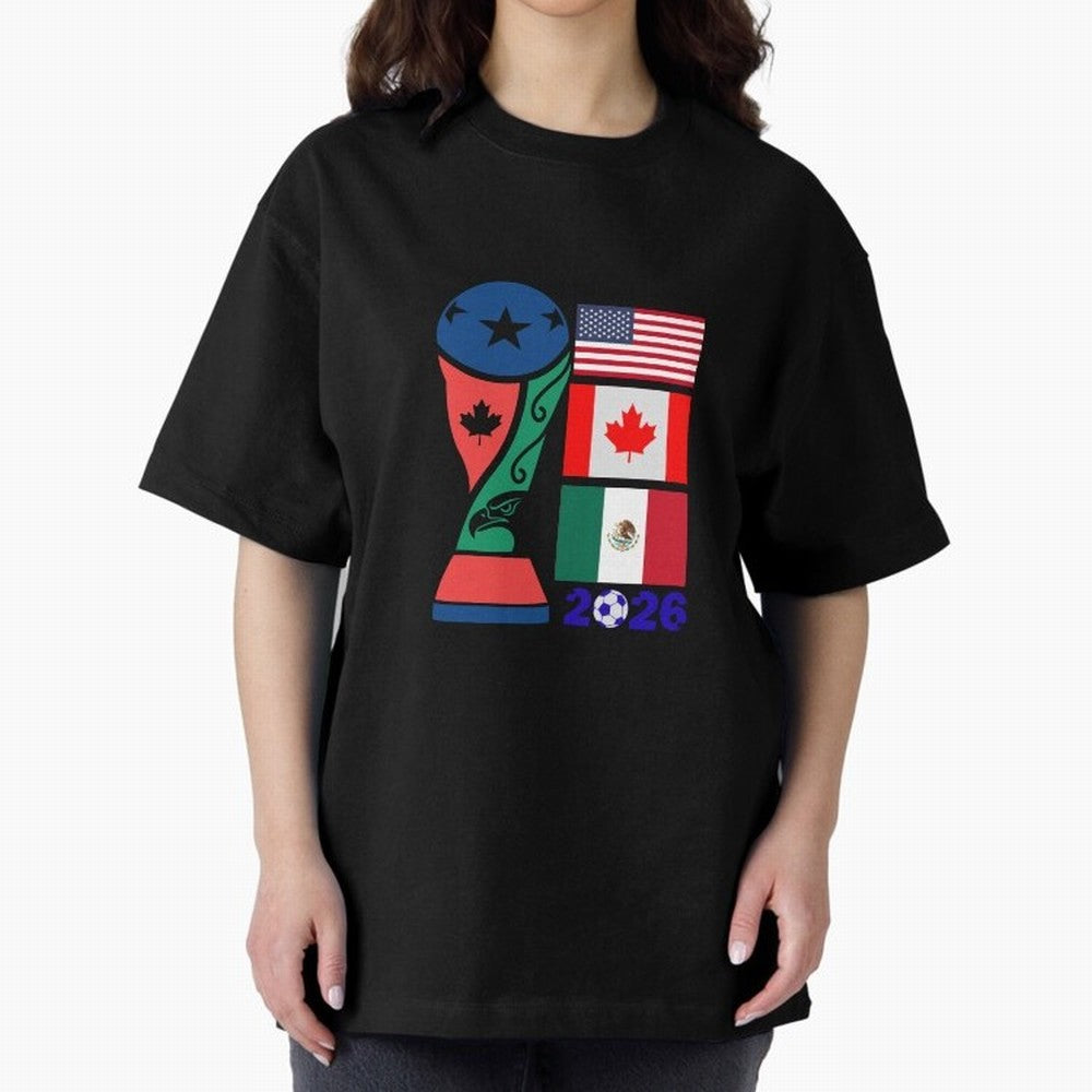 North America Football Unity 2026 Classic T-Shirt Carry FIFA World Cup 2026 Group Stage Spirit, Built around Portugal, Spain and Germany, Messi, CR7 and Mbappe, Football Passion, Legendary Performances, Festival Vibes and Supporter Community; Made