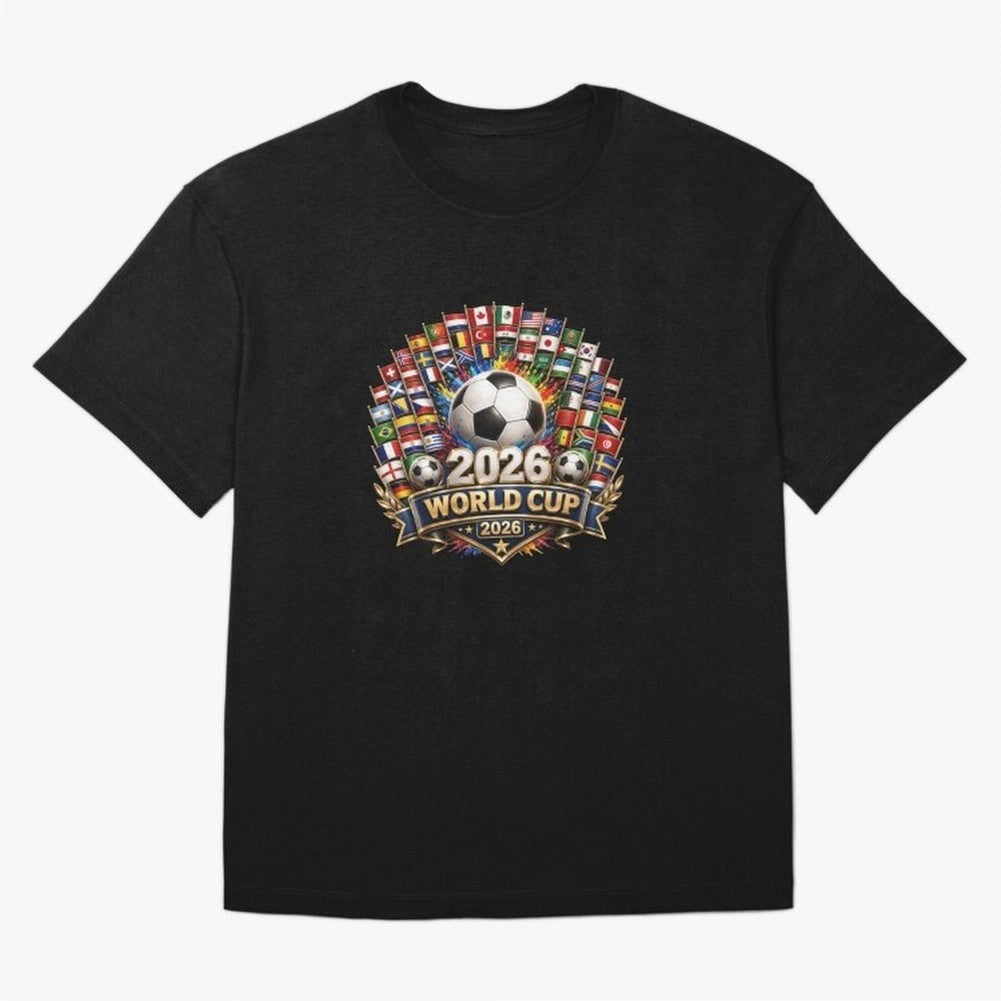 World Cup 2026, Soccer Tournament, 2026 Retro World Cup, Usa Canada Mexico Football Classic T-Shirt Represent Football Lovers during Global Football Passion for FIFA World Cup 2026, Filled with Mbappe and Neymar, Portugal, Spain and Germany,