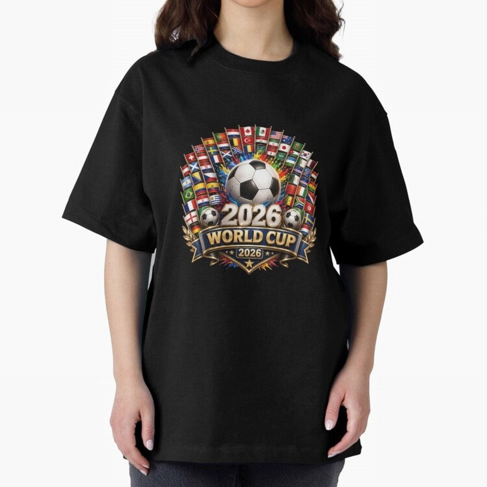 World Cup 2026, Soccer Tournament, 2026 Retro World Cup, Usa Canada Mexico Football Classic T-Shirt Represent Football Lovers during Global Football Passion for FIFA World Cup 2026, Filled with Mbappe and Neymar, Portugal, Spain and Germany,