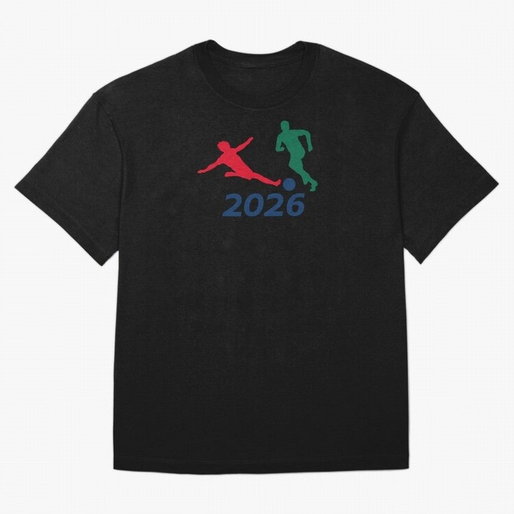 Footie Time Classic T-Shirt Carry FIFA World Cup 2026 USA Canada Mexico with Neymar, England and Germany Energy, Sports Nostalgia, International Competition, Famous Players and Unforgettable Victories; Ideal for Fans Who Follow Messi, Cristiano
