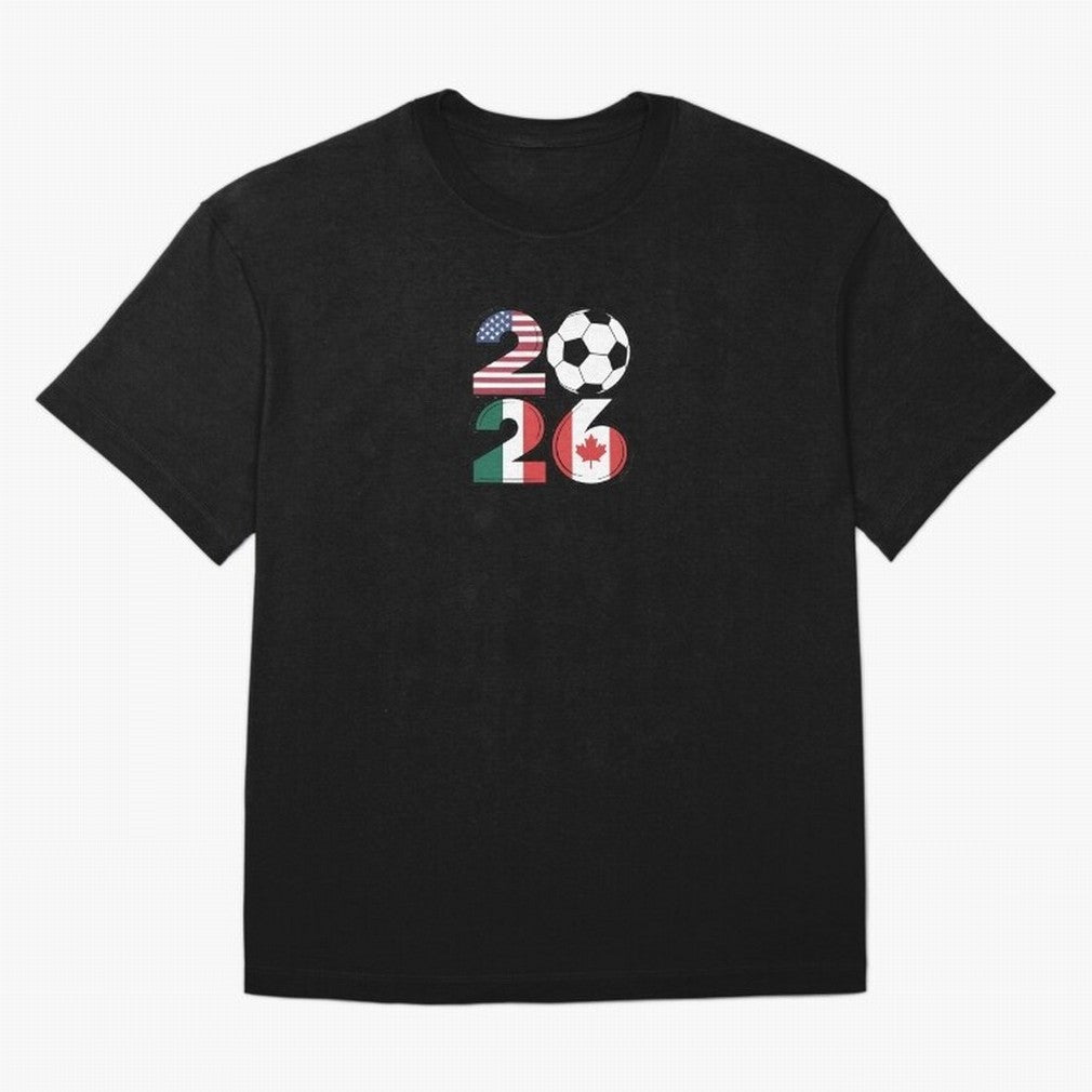 2026 soccer logo Classic T-Shirt Honor Champions and Dreams in the FIFA World Cup 2026 Group Stage Journey through Messi and Cristiano Ronaldo Highlights, Argentina and Brazil Pride, Football History, Final Match Energy, Crowd Noise and Once in a