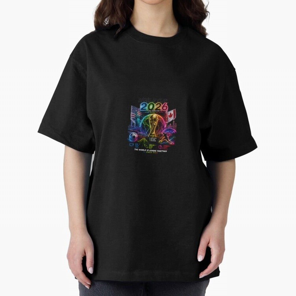 World Cup 2026 ¨C United Passion ?? | Neon Football Design Classic T-Shirt Celebrate Fan Culture around Match Day Hype around FIFA World Cup 2026, Messi and Cristiano Ronaldo, Netherlands, Global Supporter Spirit, Legendary Goals, National Colors