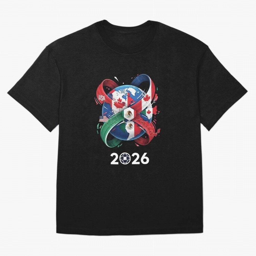 World United by Football 2026 Classic T-Shirt Discover Global Football Passion for FIFA World Cup 2026 Group Stage, Celebrating Messi, Neymar and Mbappe, Portugal, Football Passion, Legendary Performances, Festival Vibes and Supporter Community;