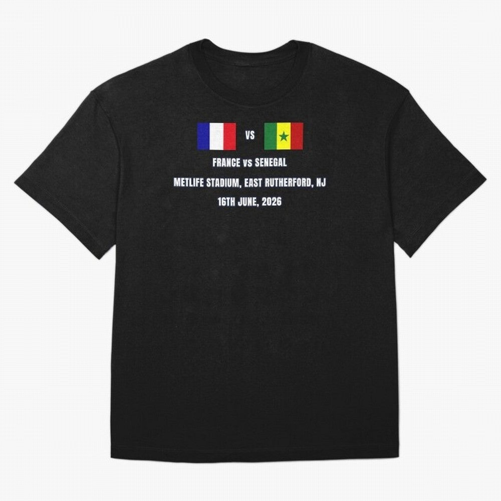 France vs Senegal 16 June 2026 ¨C Football Match Design East Rutherford Classic T-Shirt Spotlight FIFA World Cup 2026 Group Stage Highlighting Cristiano Ronaldo, England Energy, Classic Soccer Heritage, Championship Pressure, Fan Loyalty and