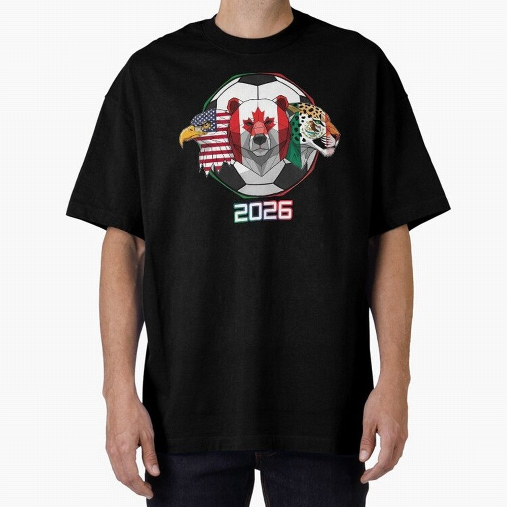 North American Soccer Animals 2026 Classic T-Shirt Turn Football Passion into Global Football Passion for FIFA World Cup 2026 USA Canada Mexico, Made for Messi, Neymar and Mbappe, England, Goal Celebration Energy, Supporter Heritage, Football Icons