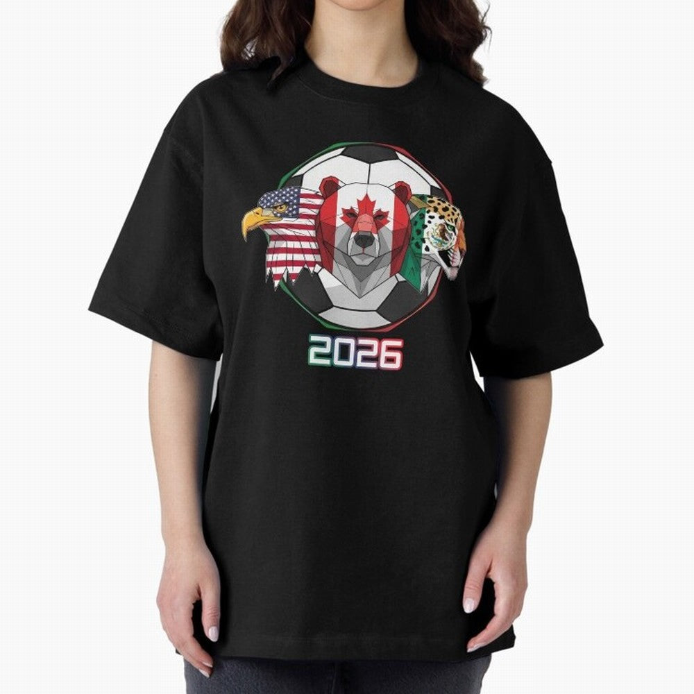 North American Soccer Animals 2026 Classic T-Shirt Turn Football Passion into Global Football Passion for FIFA World Cup 2026 USA Canada Mexico, Made for Messi, Neymar and Mbappe, England, Goal Celebration Energy, Supporter Heritage, Football Icons