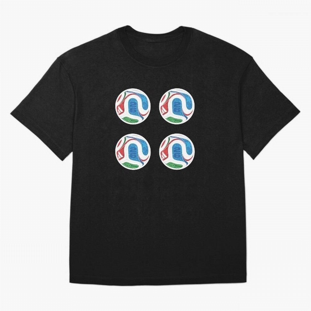 2026 World Soccer Ball Sticker Pack (4 pcs) Classic T-Shirt Keep the Match Day Mood of FIFA World Cup 2026 USA Canada Mexico for Fans of Neymar and Portugal, Bringing Game Day Rituals, Football Legends, Country Pride and the Road to the Final;