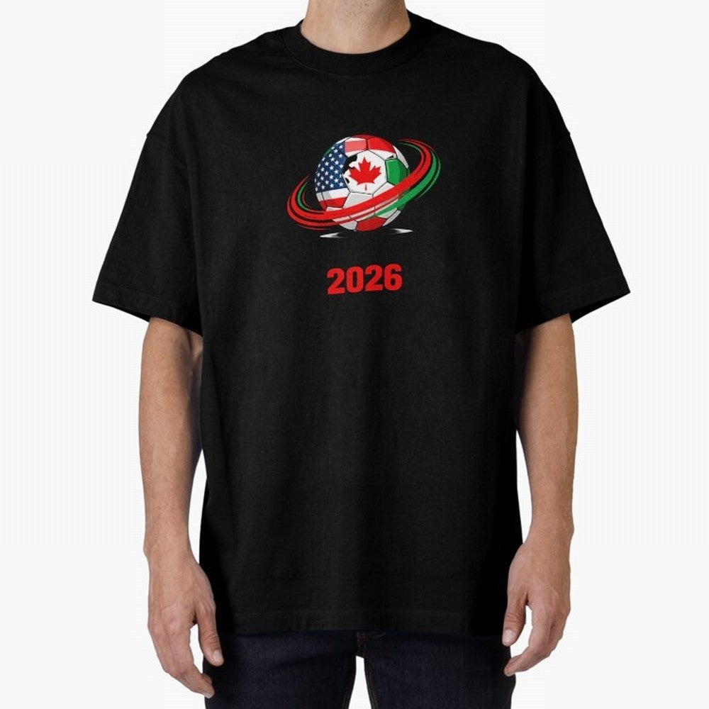 World Cup 2026, Soccer Ball, USA Canada Mexico Football Classic T-Shirt Honor Champions and Dreams in Global Football Passion for FIFA World Cup 2026 USA Canada Mexico, Centered on Haaland, Spain and Netherlands, Match Day Excitement, Supporter